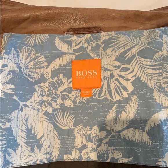 Hugo Boss Brown Leather Jacket - Picture 3 of 6